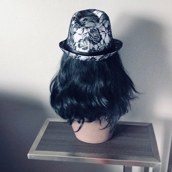 Fedora   White  (w) lace covered - Picture 3 of 6